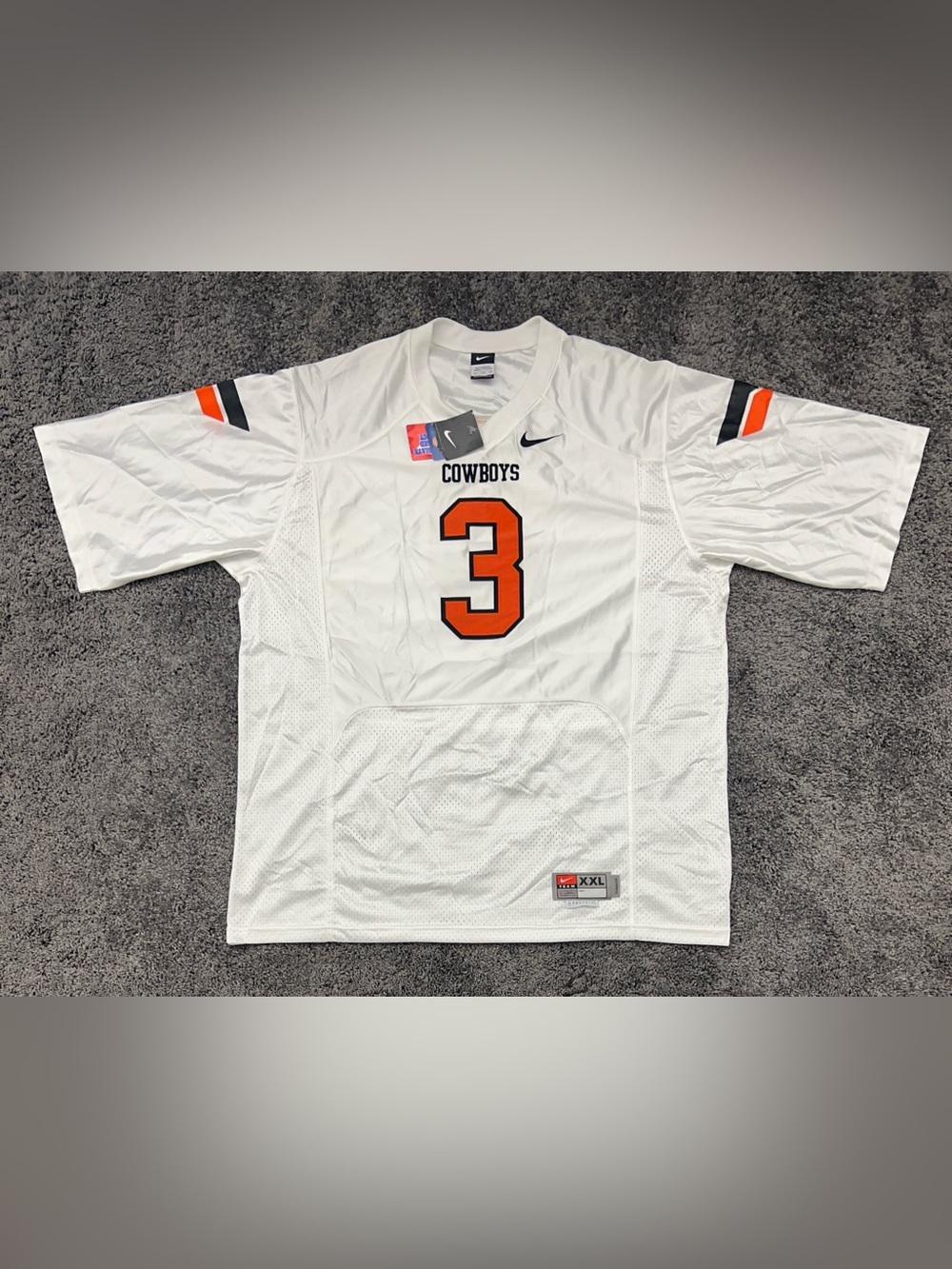 Oklahoma State Cowboys Nike Team Jersey Men's XXL White Football OSU #3 NWT